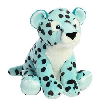 Aurora Medium Blue Destination Nation 12" Aqua Cheetah Adventurous Stuffed Animal