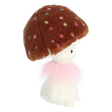 Aurora Small Brown Fungi Friends 9" Chocolate Cupcake Vibrant Stuffed Animal
