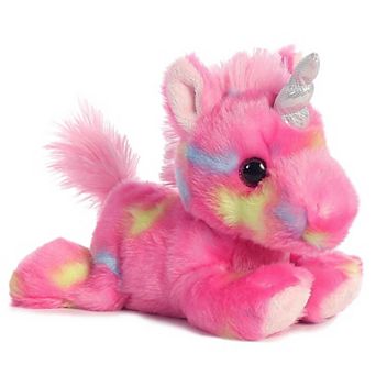 Aurora Small Pink Bright Fancies 7" Jellyroll Unicorn Vibrant Stuffed Animal