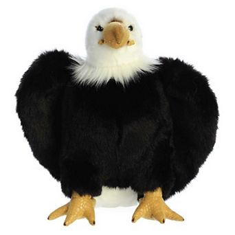 Aurora Medium Black Wild Life 10.5" Regal Eagle Playful Stuffed Animal