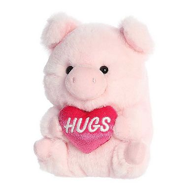 Aurora Mini Pink Rolly Pet 5" Hugs Pig Round Stuffed Animal