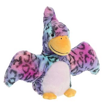 Aurora Small Pink Dinos & Dragons Watercolor Dinos 9" Paintbrush Pteranodon Ferocious Stuffed Animal