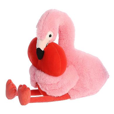 Aurora Medium Pink Valentine Heart Huggers 11" Fiora Flamingo Heartwarming Stuffed Animal