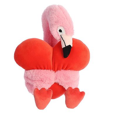 Aurora Medium Pink Valentine Heart Huggers 11" Fiora Flamingo Heartwarming Stuffed Animal