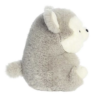 Aurora Mini Gray Rolly Pet 5" Hampshire Husky Round Stuffed Animal