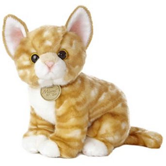 Aurora Medium Orange Miyoni Tots 10" Orange Tabby Kitten Adorable Stuffed Animal