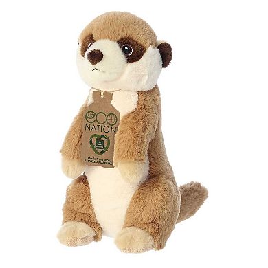 Aurora Medium Brown Eco Nation 10" Meerkat Eco-friendly Stuffed Animal