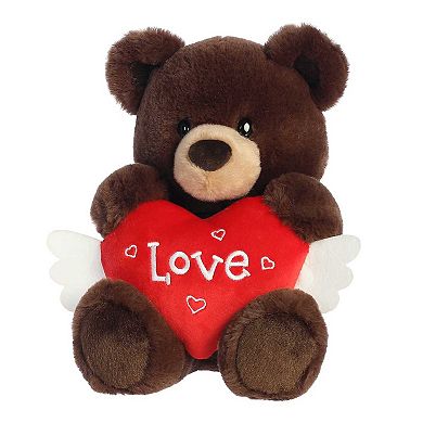 Aurora Medium Valentine 9.5" Flutter Heart Bear Heartwarming Stuffed Animal