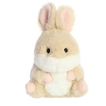 Aurora Mini Brown Rolly Pet 5" Lively Bunny Round Stuffed Animal