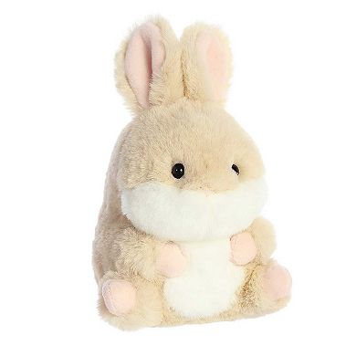 Aurora Mini Brown Rolly Pet 5" Lively Bunny Round Stuffed Animal