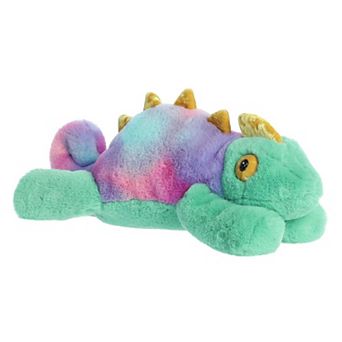 Aurora Large Green Snoozles 16" Chameleon Laid-back Stuffed Animal