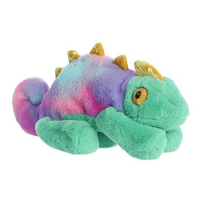 Aurora Large Green Snoozles 16" Chameleon Laid-back Stuffed Animal