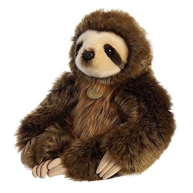 Aurora Large Brown Miyoni 14.5" Three-toed Sloth Adorable Stuffed Animal