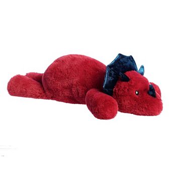 Aurora Large Red Snoozles 18" Triceratops Laid-back Stuffed Animal