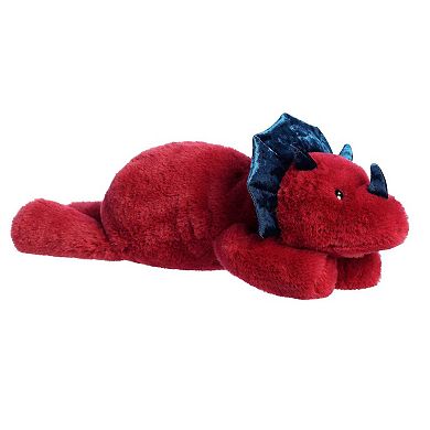 Aurora Large Red Snoozles 18" Triceratops Laid-back Stuffed Animal
