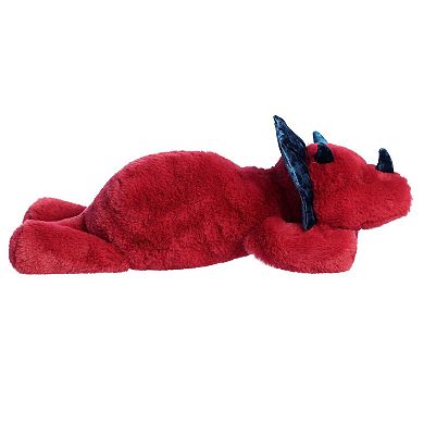 Aurora Large Red Snoozles 18" Triceratops Laid-back Stuffed Animal