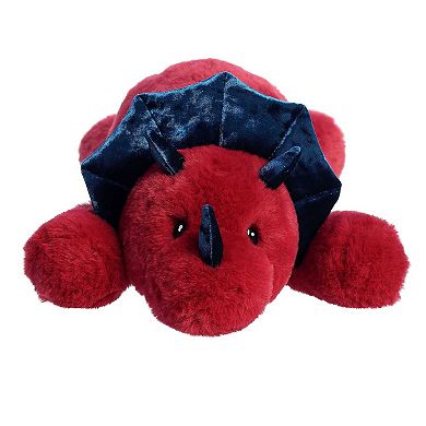 Aurora Large Red Snoozles 18" Triceratops Laid-back Stuffed Animal