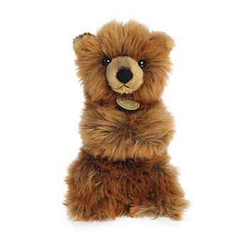 Aurora Medium Brown Miyoni Tots Sitting Pretty 10" Grizzly Bear Cub Adorable Stuffed Animal