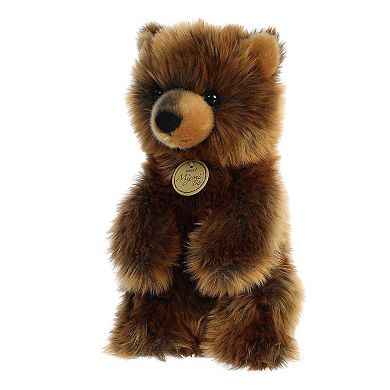 Aurora Medium Brown Miyoni Tots Sitting Pretty 10" Grizzly Bear Cub Adorable Stuffed Animal