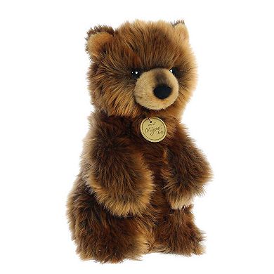 Aurora Medium Brown Miyoni Tots Sitting Pretty 10" Grizzly Bear Cub Adorable Stuffed Animal