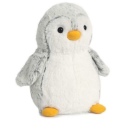 Aurora Small Gray Pompom Penguin 9" Gray Playful Stuffed Animal