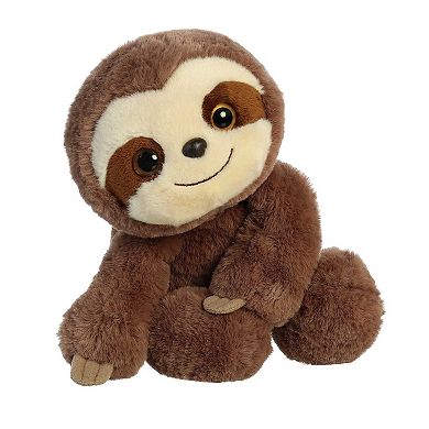 Aurora Medium Brown Flopsie 12" Smiles Sloth Adorable Stuffed Animal