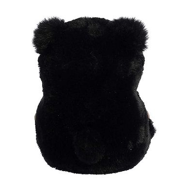 Aurora Mini Black Rolly Pet 5" Cuddles Black Bear Round Stuffed Animal