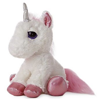 Aurora Medium White Dreamy Eyes 10" Heavenly White Unicorn Enchanting Stuffed Animal