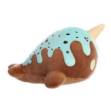 Aurora Large Brown Tasty Peach 12.5" Mint Chocolate Nomwhal Enchanting Stuffed Animal