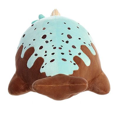 Aurora Large Brown Tasty Peach 12.5" Mint Chocolate Nomwhal Enchanting Stuffed Animal