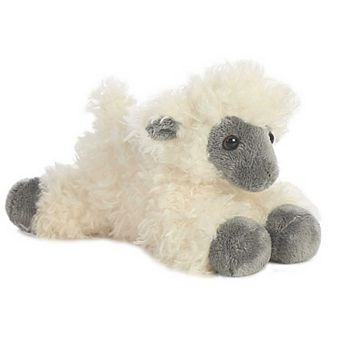 Aurora Small White Mini Flopsie 8" Black Face Sheep Adorable Stuffed Animal