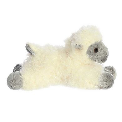 Aurora Small White Mini Flopsie 8" Black Face Sheep Adorable Stuffed Animal