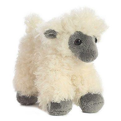 Aurora Small White Mini Flopsie 8" Black Face Sheep Adorable Stuffed Animal