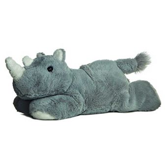 Aurora Small Gray Mini Flopsie 8" Rhino Adorable Stuffed Animal