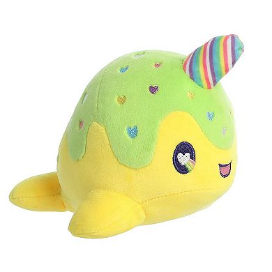 Aurora Small Yellow Tasty Peach 7" Neon Lollipop Nomwhal Enchanting Stuffed Animal