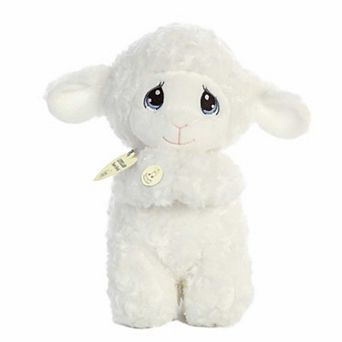 Aurora Medium White Precious Moments 10" Luffie Praying Lamb English Inspirational Stuffed Animal