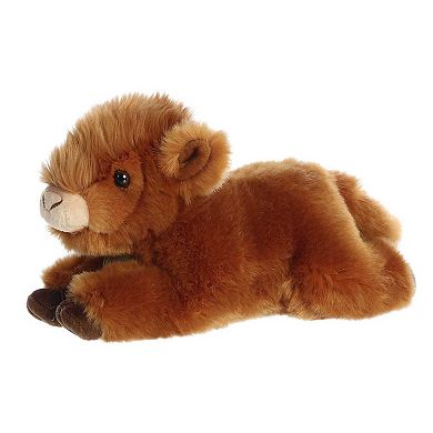 Aurora Medium Brown Miyoni Tots 11" Highland Cow Calf Adorable Stuffed ...