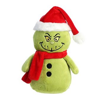 Aurora Small Green Dr. Seuss 8" Grinch Snowman Whimsical Stuffed Animal