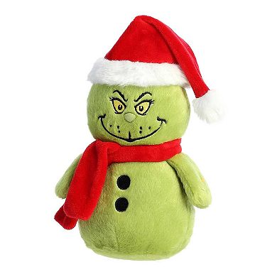 Aurora Small Green Dr. Seuss 8" Grinch Snowman Whimsical Stuffed Animal