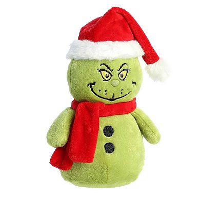 Aurora Small Green Dr. Seuss 8" Grinch Snowman Whimsical Stuffed Animal