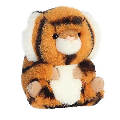 Aurora Mini Orange Rolly Pet 5" Terrific Tiger Round Stuffed Animal