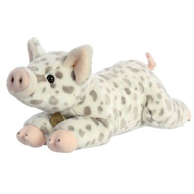 Aurora Large White Miyoni 15" Spotted Piglet Adorable Stuffed Animal