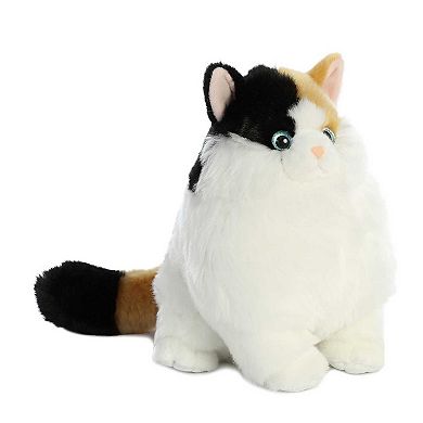 Aurora Medium White Fat Cats 9.5" Munchy Calico Charming Stuffed Animal