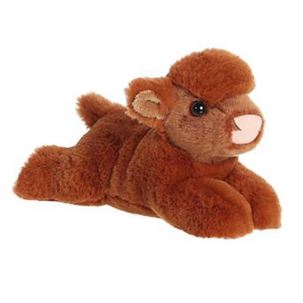 Aurora Small Brown Mini Flopsie 8" Highland Cow Calf Adorable Stuffed Animal