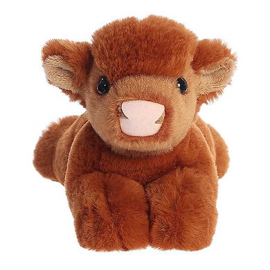 Aurora Small Brown Mini Flopsie 8" Highland Cow Calf Adorable Stuffed Animal