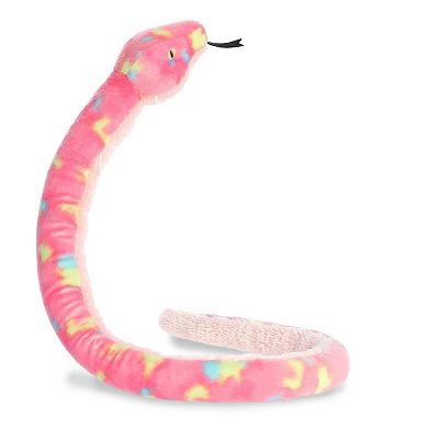 Aurora X-large Pink Snake 51" Colorful Bubblegum Snake Playful Stuffed Animal