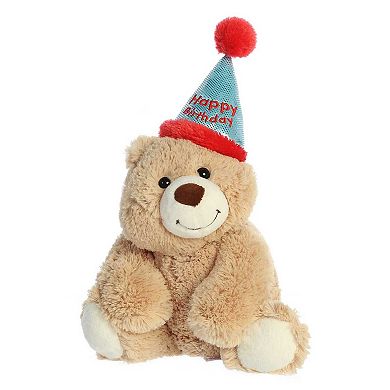 Aurora Medium Brown Bear 12" Happy Birthday Bear Snuggly Stuffed Animal