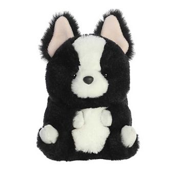 Aurora Mini Black Rolly Pet 5" Ava French Bulldog Round Stuffed Animal