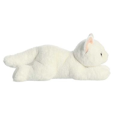 Aurora Medium White Flopsie 12" Precious White Kitty Adorable Stuffed Animal