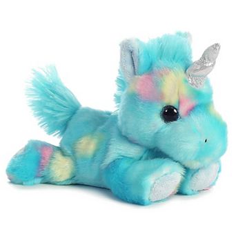 Aurora - Small Blue Bright Fancies - 7" Blueberryripple Unicorn - Vibrant Stuffed Animal